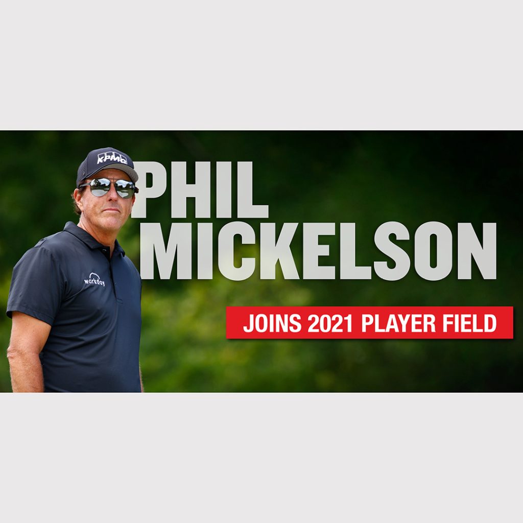 PHIL MICKELSON COMMITS TO 2021 TRAVELERS CHAMPIONSHIP Travelers